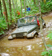 Terry in deep with Diane's YJ